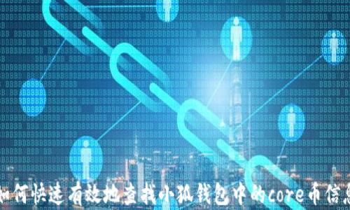 
如何快速有效地查找小狐钱包中的core币信息